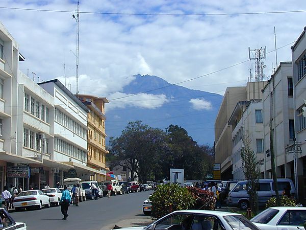 Arusha Town With View Of Mount Meru, Tanzania