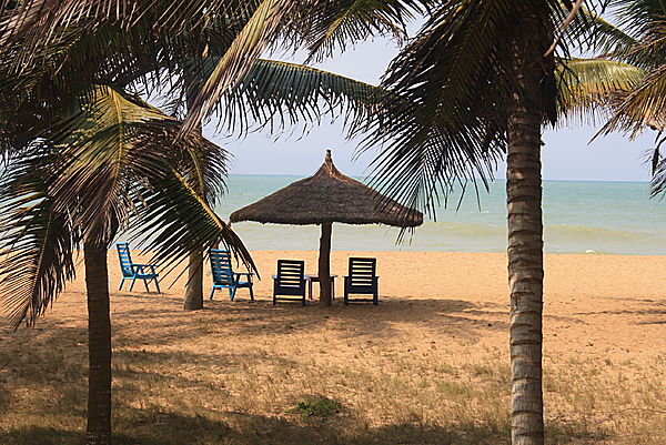 Beach scene, Hotel Le Lac, Togo