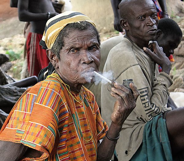 Tamberma man with pipe